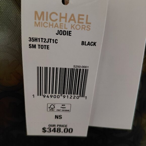 NWT Michael Kors Black Tote Bag - Picture 6 of 8